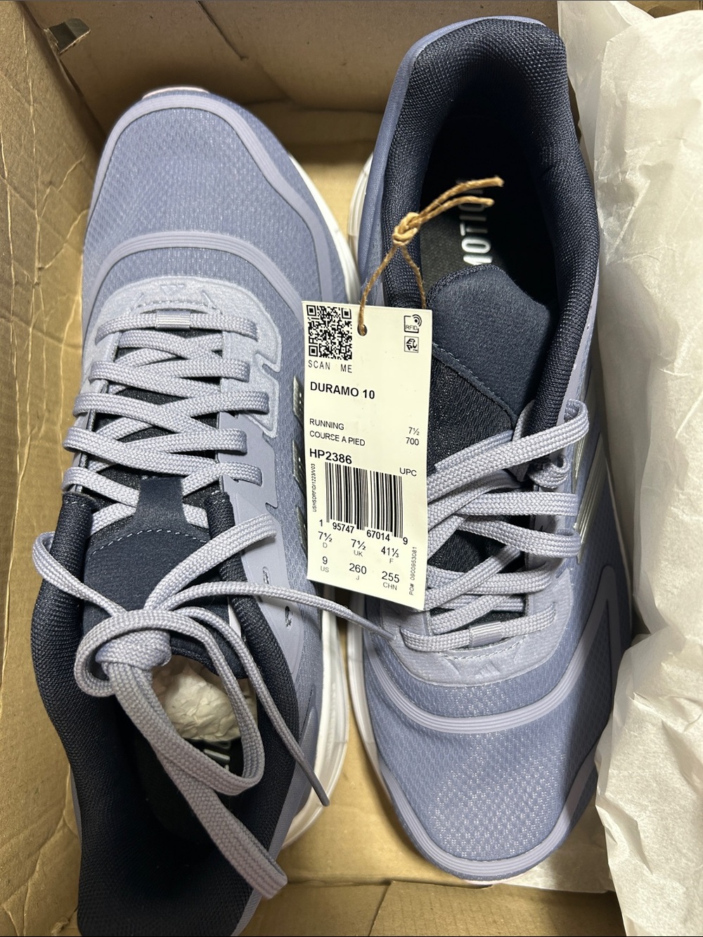adidas Duramo 10 Women's  Running Shoes - Light Blue and Navy